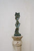 Lady Cubist Patinated Bronze Textured