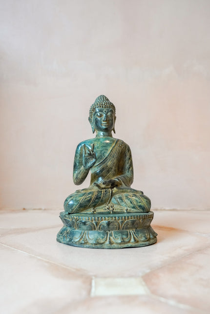 Buddha Vitarka Mudra Patinated Bronze