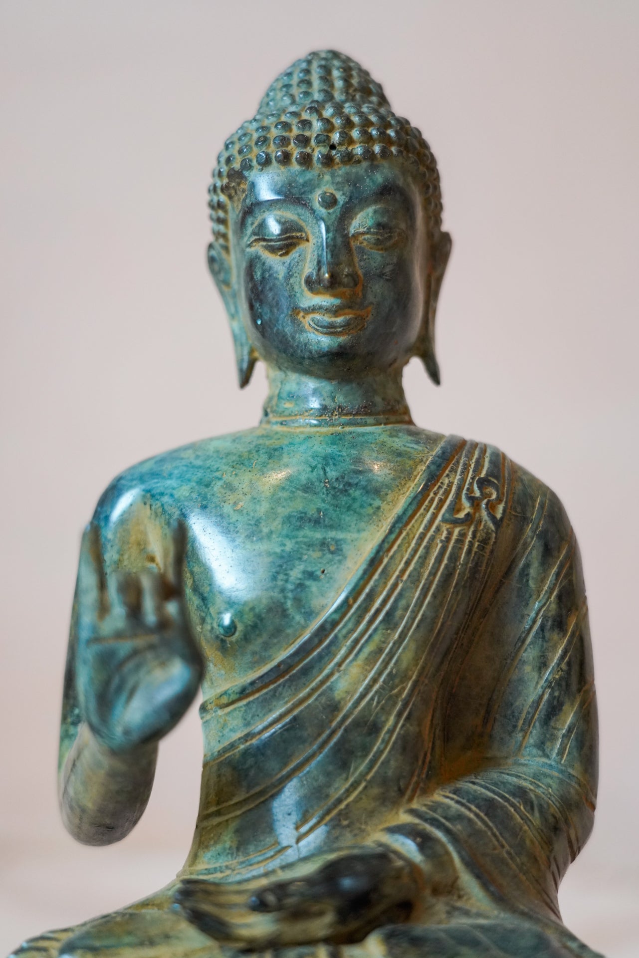 Buddha Vitarka Mudra Patinated Bronze