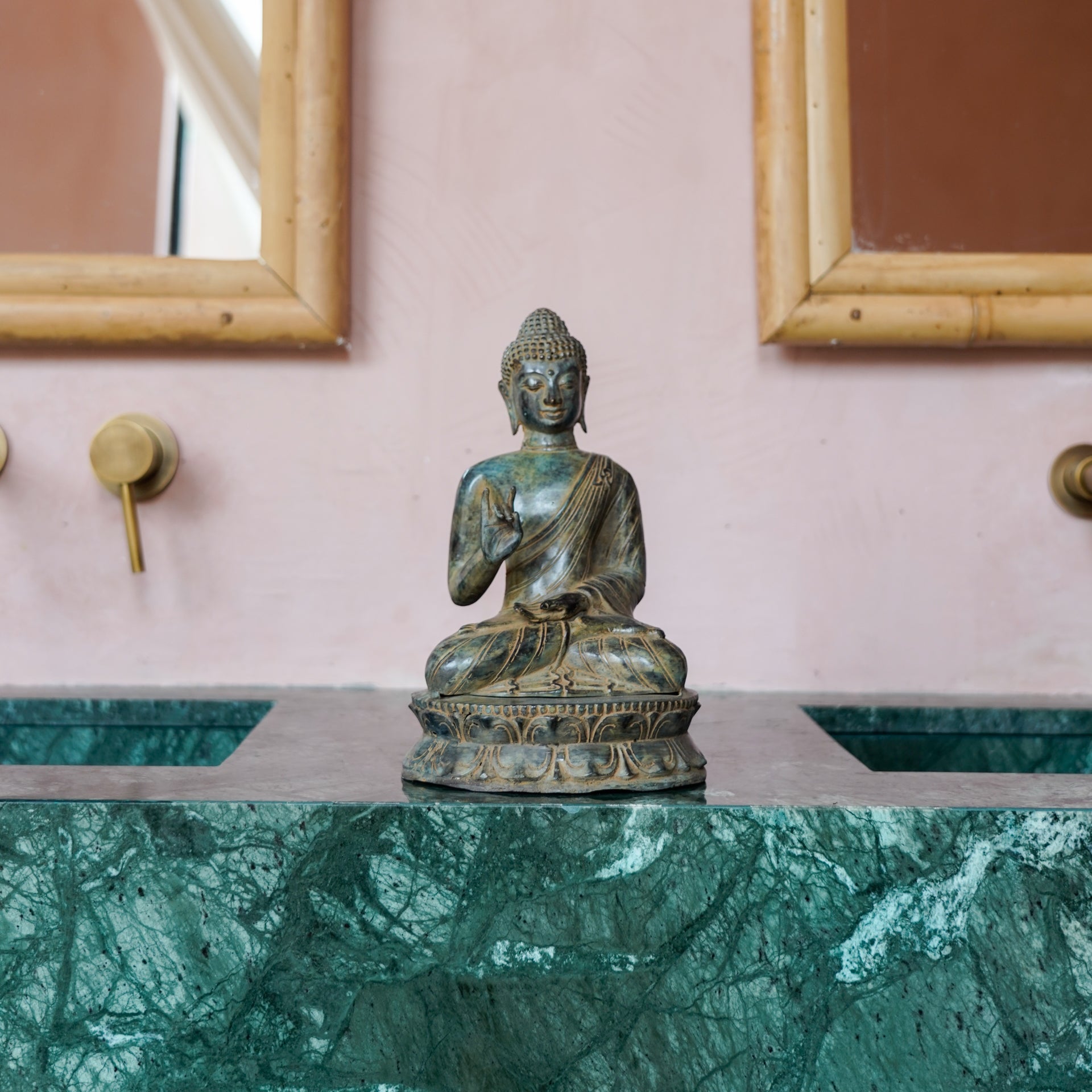 Buddha Vitarka Mudra Patinated Bronze