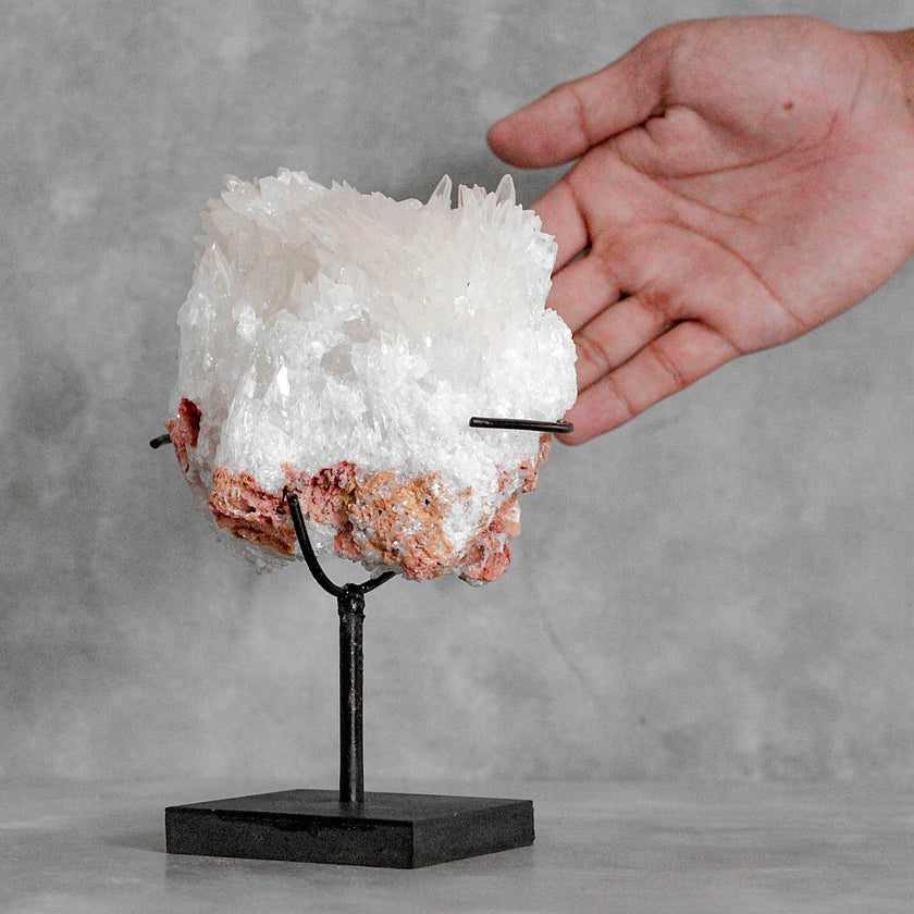 Beautiful Quartz Crystal cluster on a custom stand CC/389