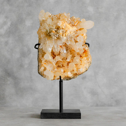 Beautiful Quartz Crystal cluster on a custom stand CC/097