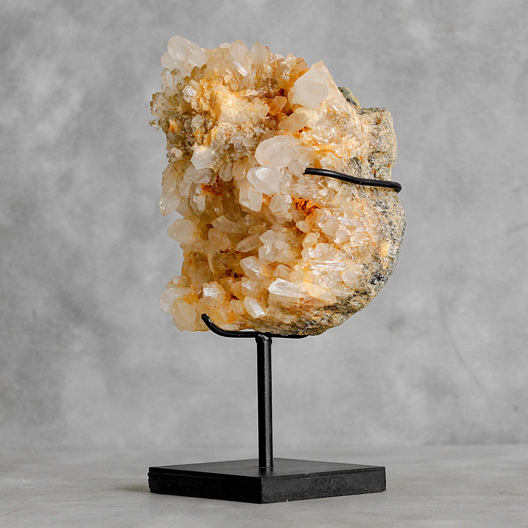 Beautiful Quartz Crystal cluster on a custom stand CC/097