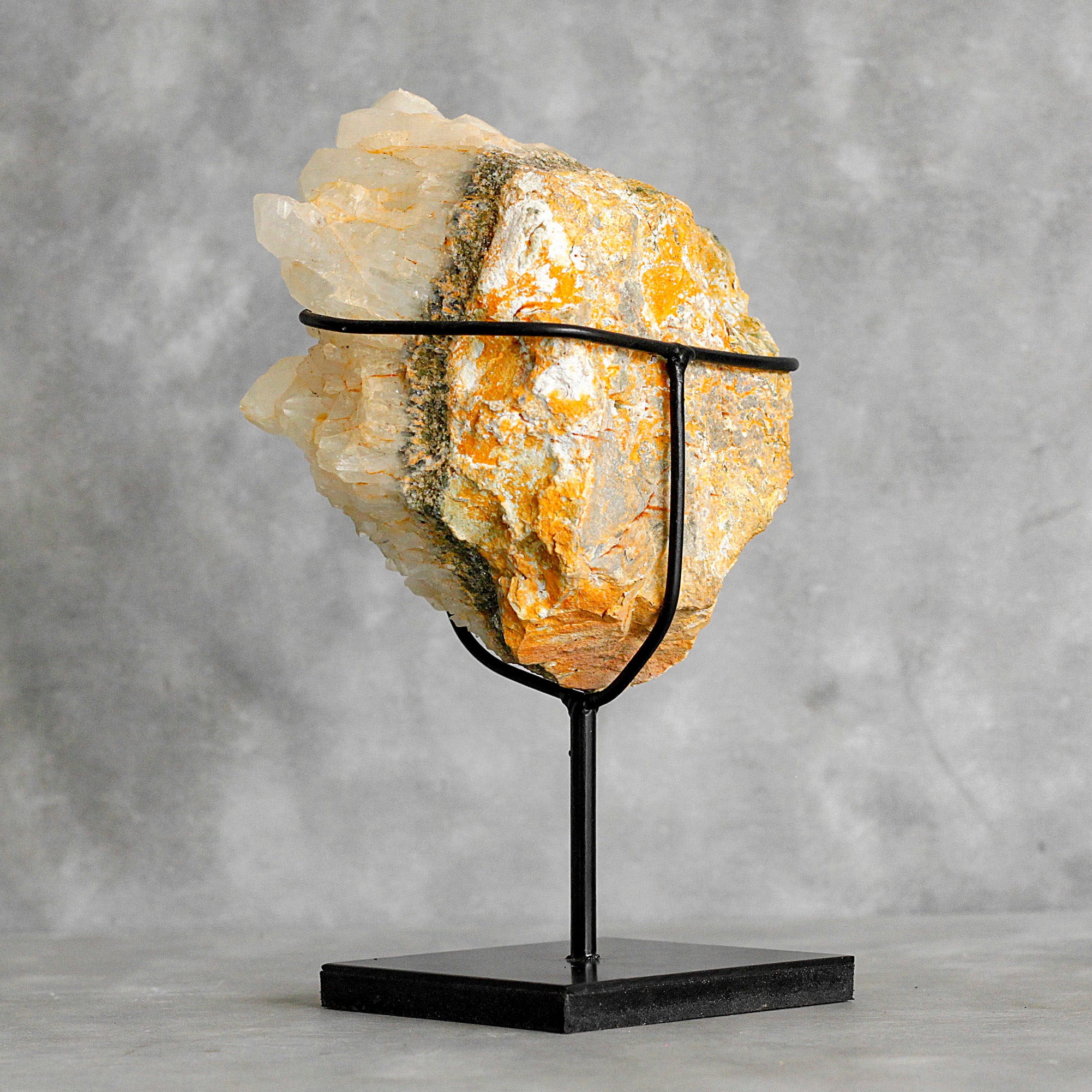 Beautiful Quartz Crystal cluster on a custom stand CC/099