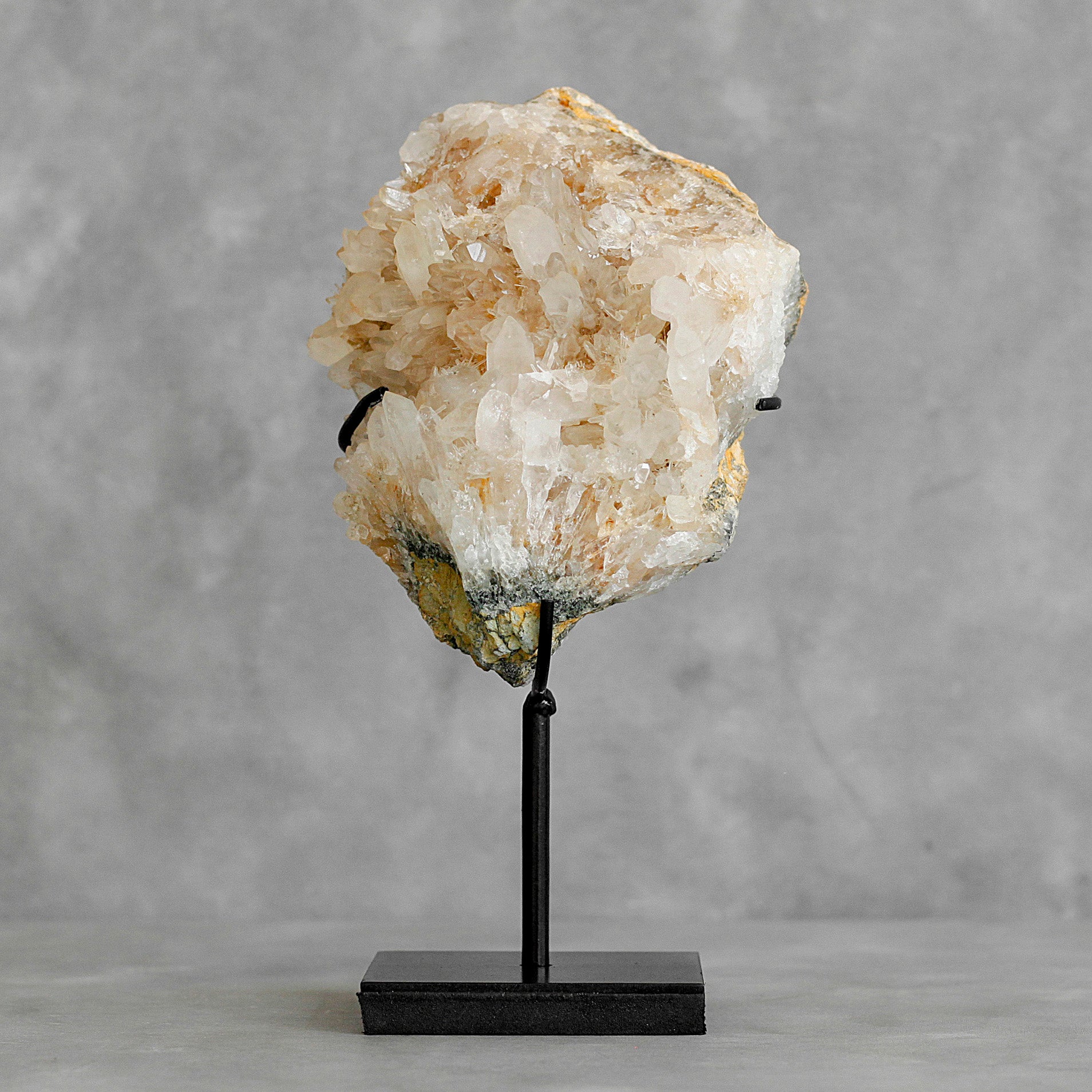 Beautiful Quartz Crystal cluster on a custom stand CC/131