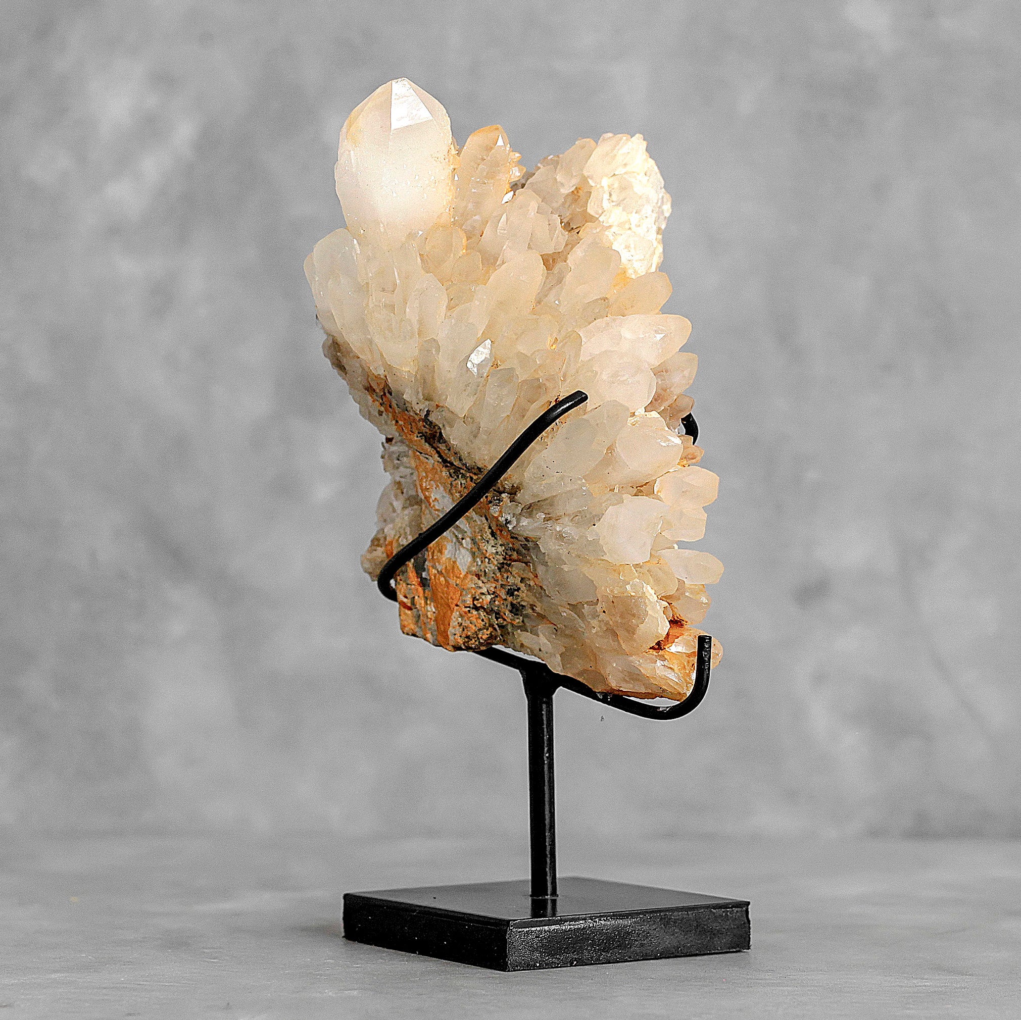 Beautiful Quartz Crystal cluster on a custom stand CC/290