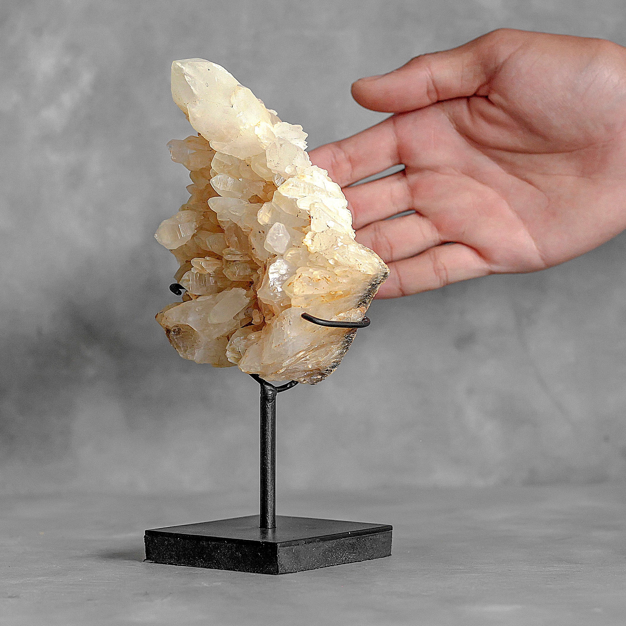 Beautiful Quartz Crystal cluster on a custom stand CC/287