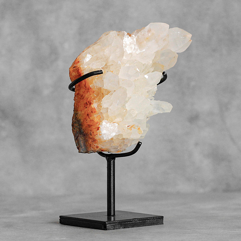 Beautiful Quartz Crystal cluster on a custom stand CC/273