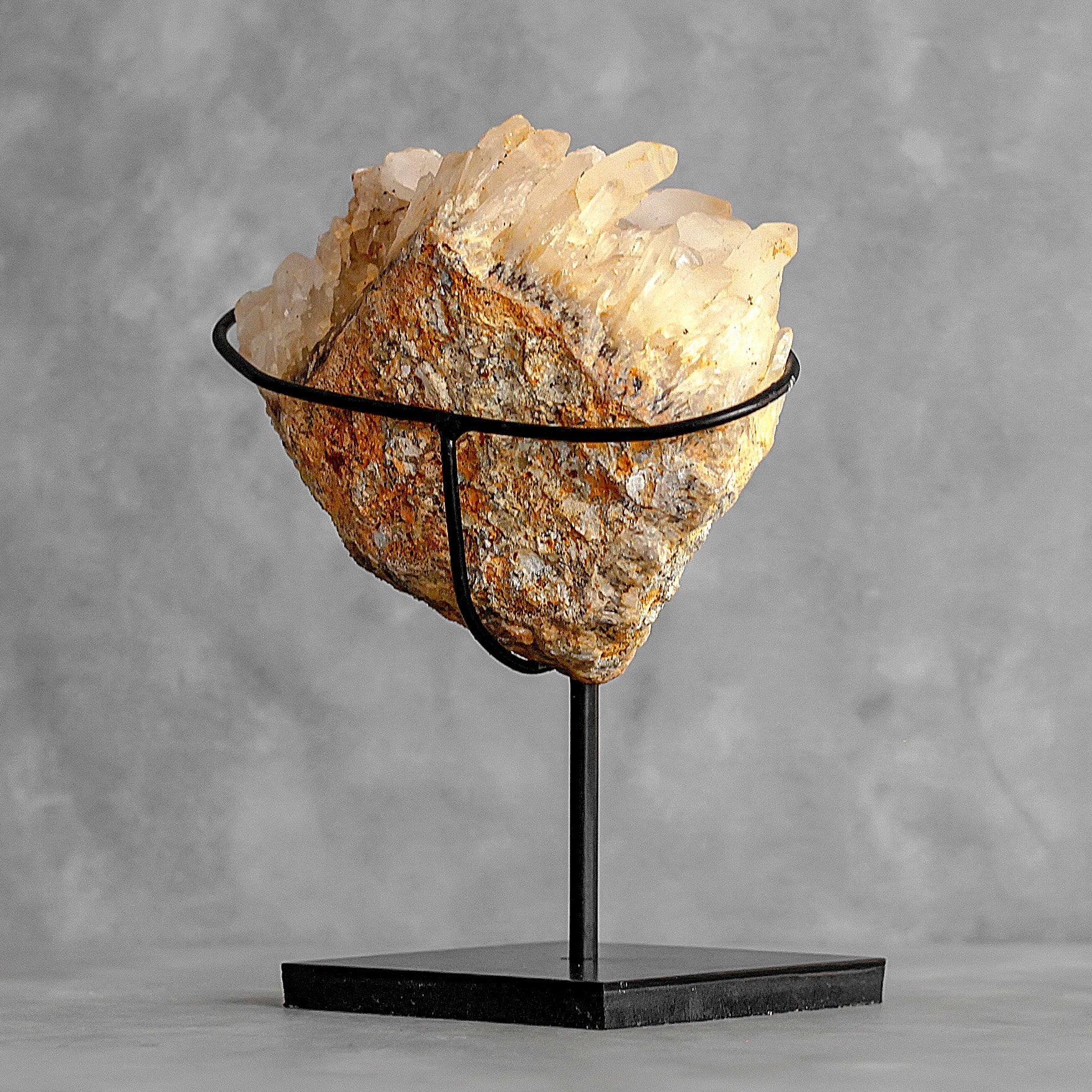 Beautiful Quartz Crystal cluster on a custom stand CC/279