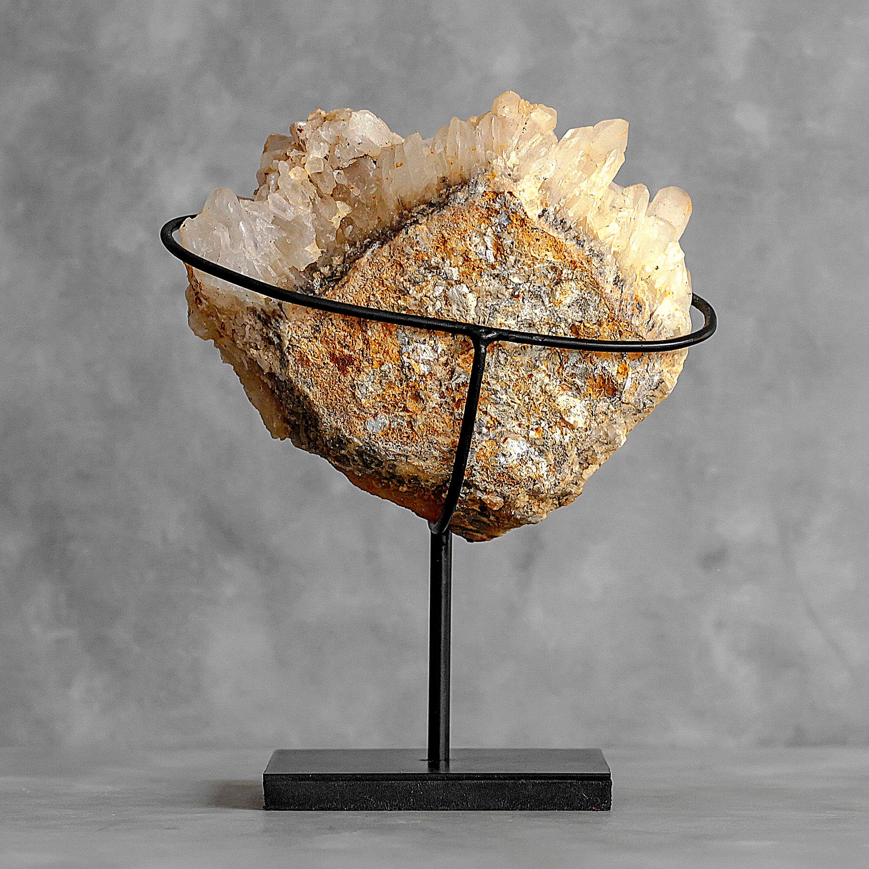 Beautiful Quartz Crystal cluster on a custom stand CC/279