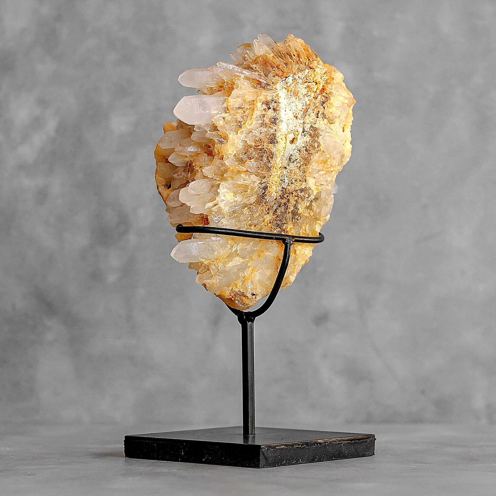 Beautiful Quartz Crystal cluster on a custom stand CC/271