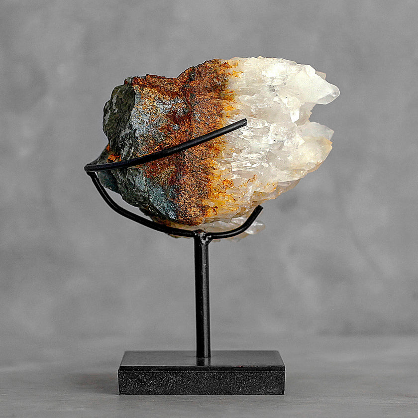 Beautiful Quartz Crystal cluster on a custom stand CC/283