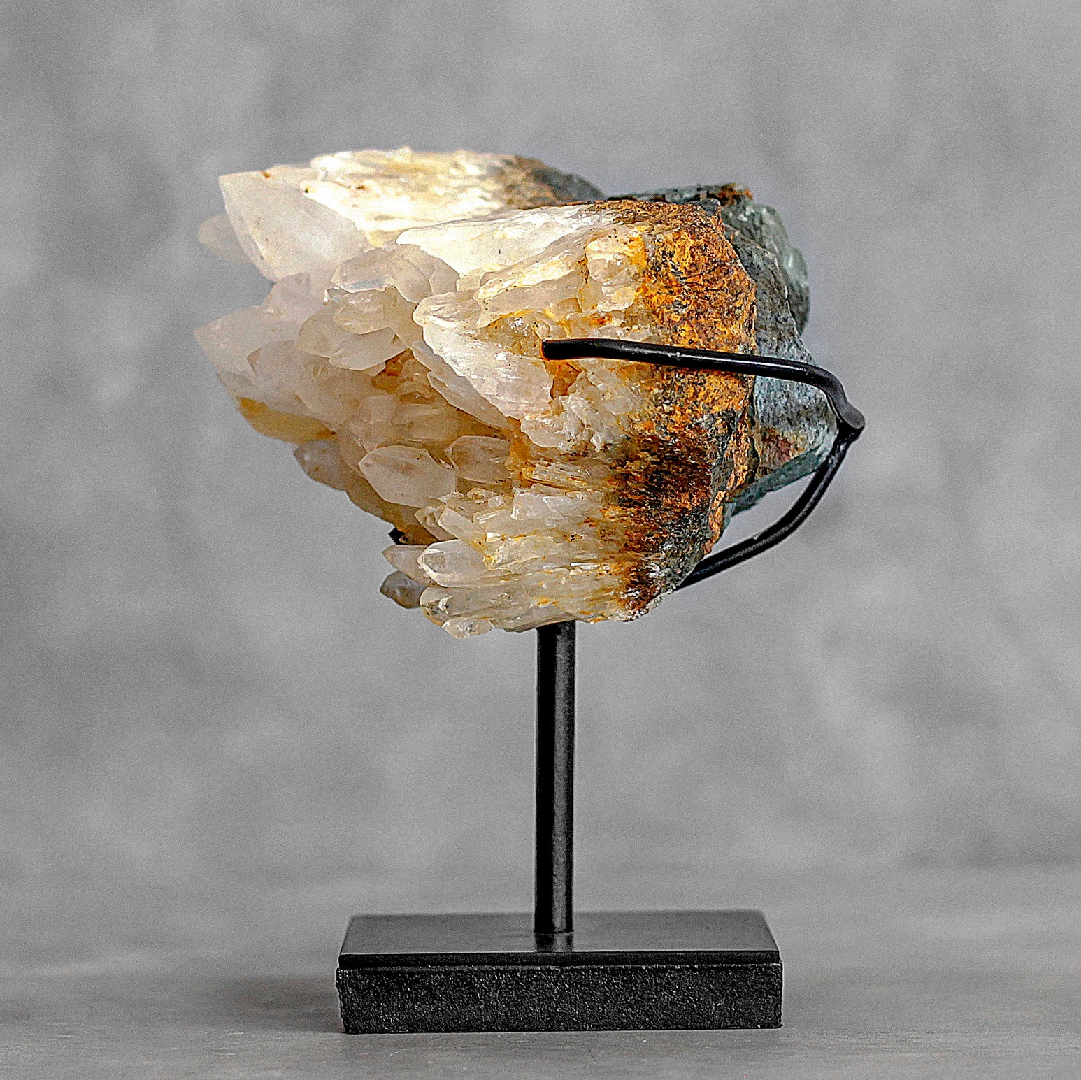 Beautiful Quartz Crystal cluster on a custom stand CC/283