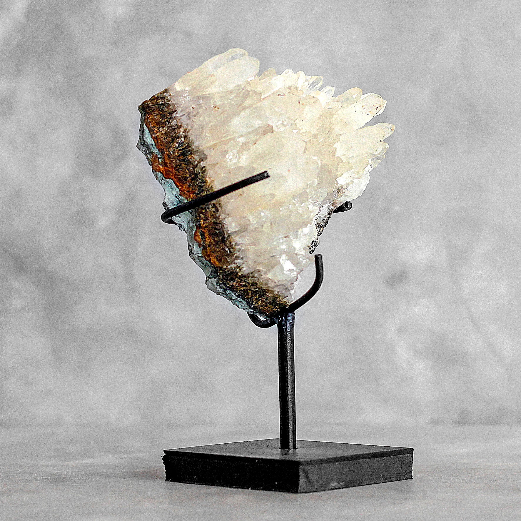 Beautiful Quartz Crystal cluster on a custom stand CC/281