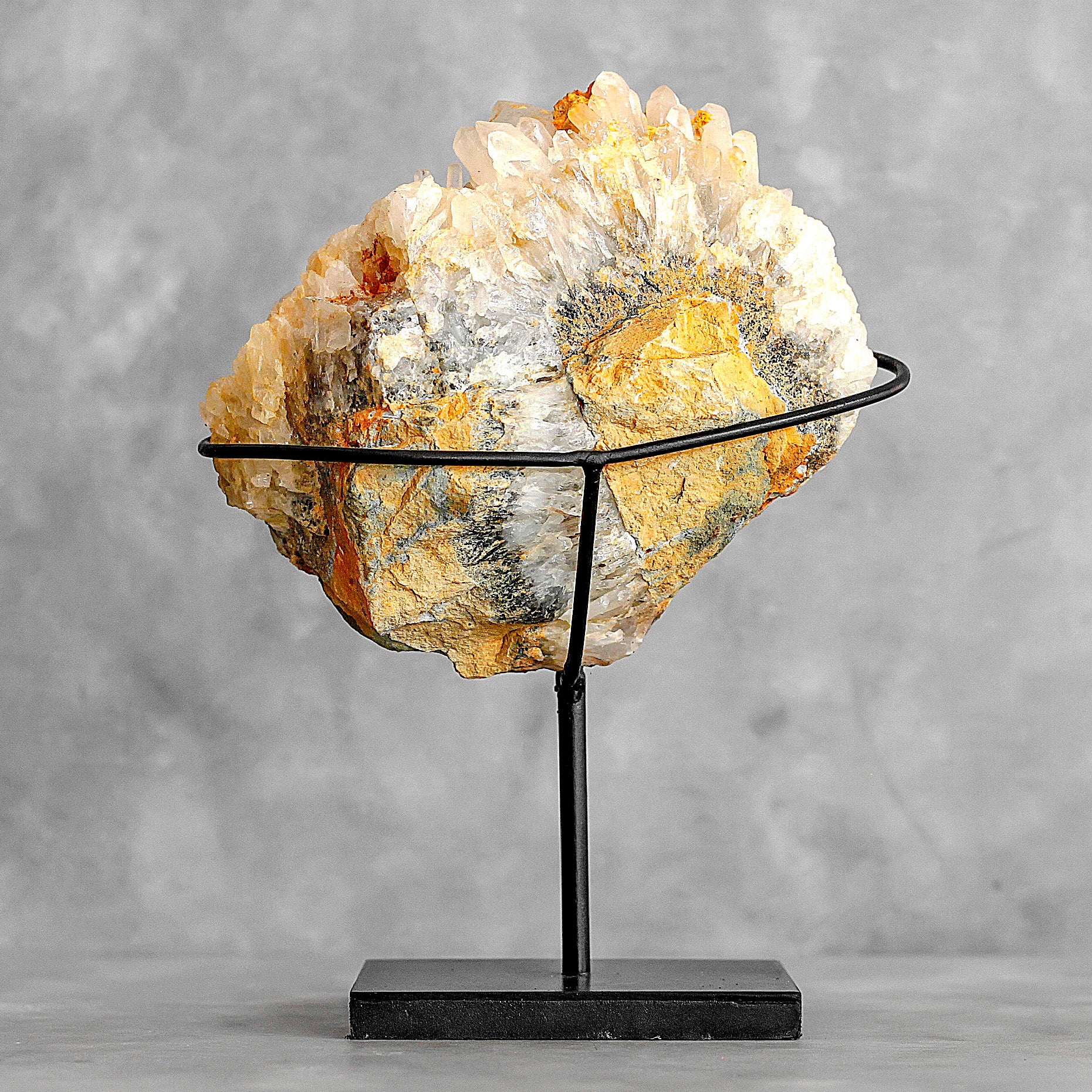 Beautiful Quartz Crystal cluster on a custom stand CC/272