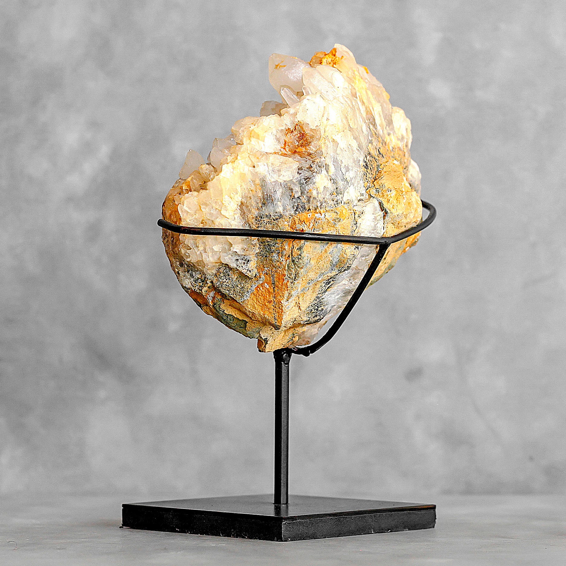 Beautiful Quartz Crystal cluster on a custom stand CC/272