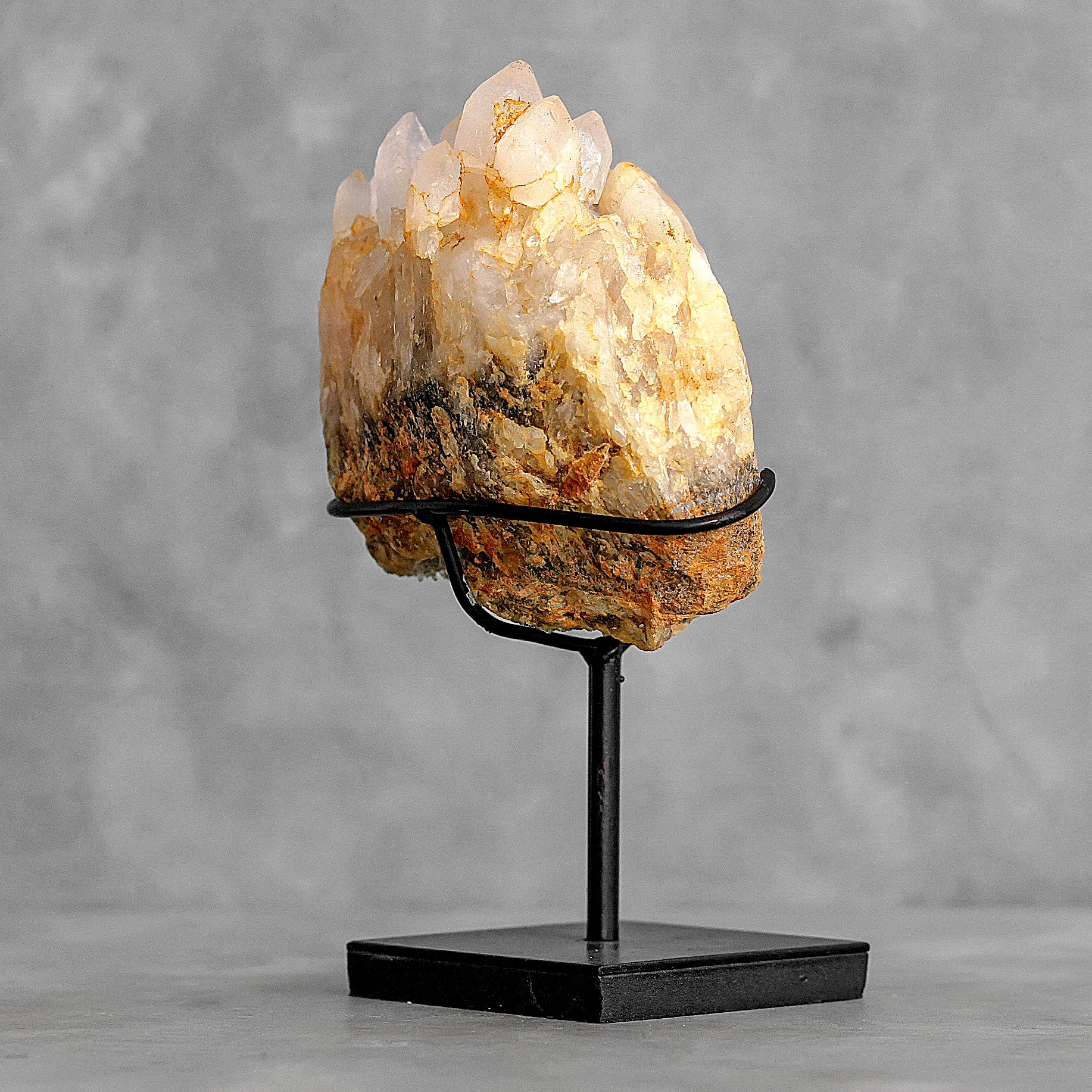 Beautiful Quartz Crystal cluster on a custom stand CC/260