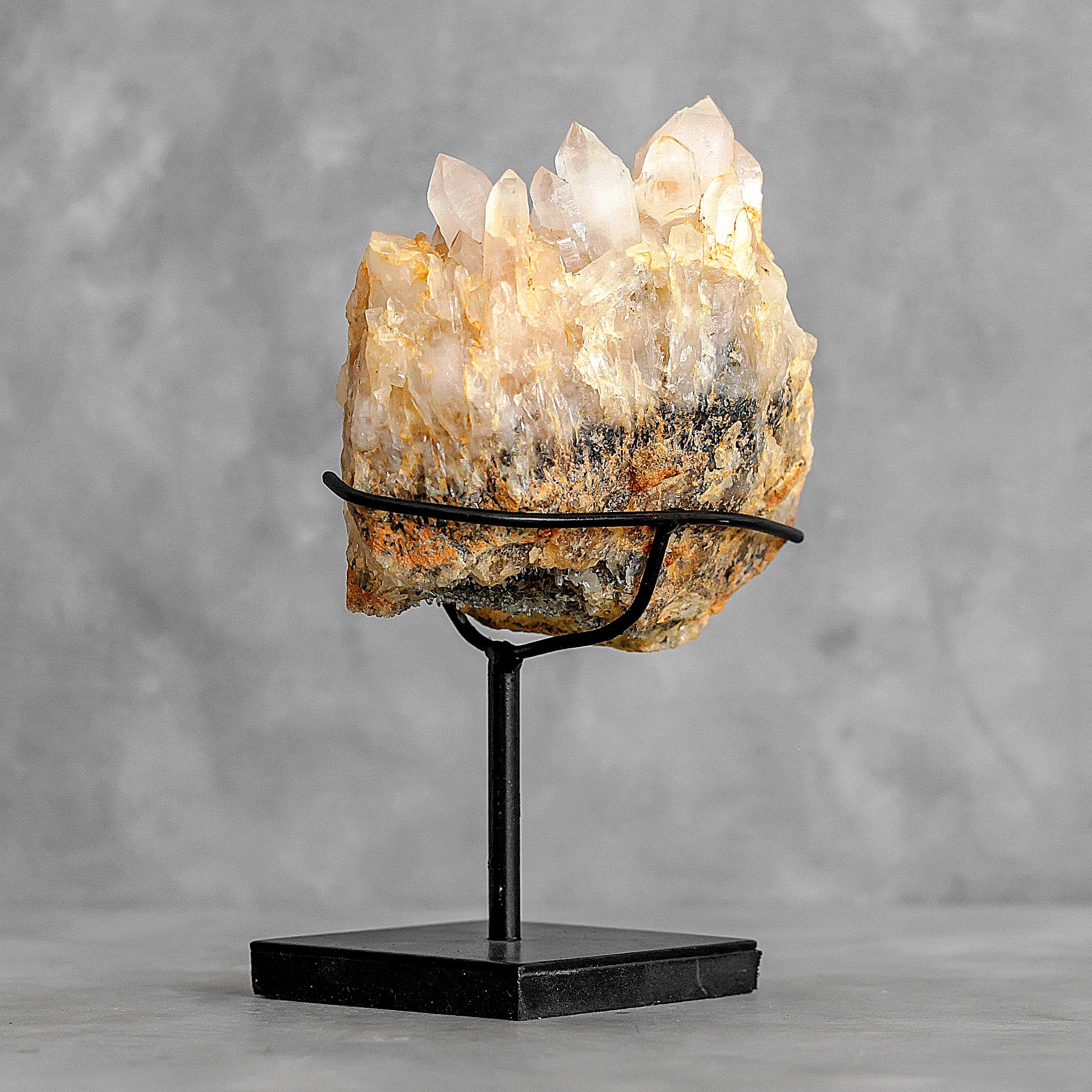 Beautiful Quartz Crystal cluster on a custom stand CC/260