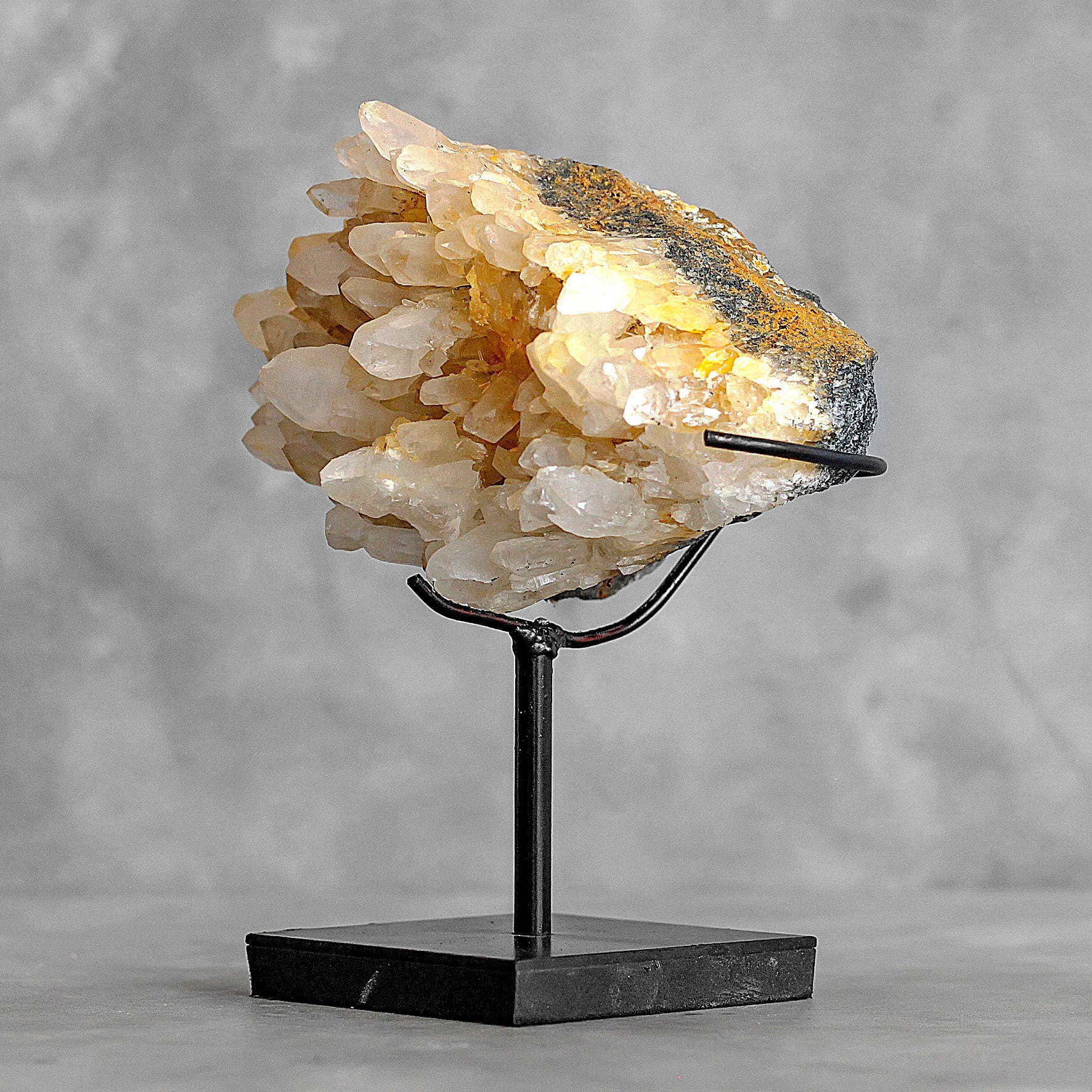 Beautiful Quartz Crystal cluster on a custom stand CC/285