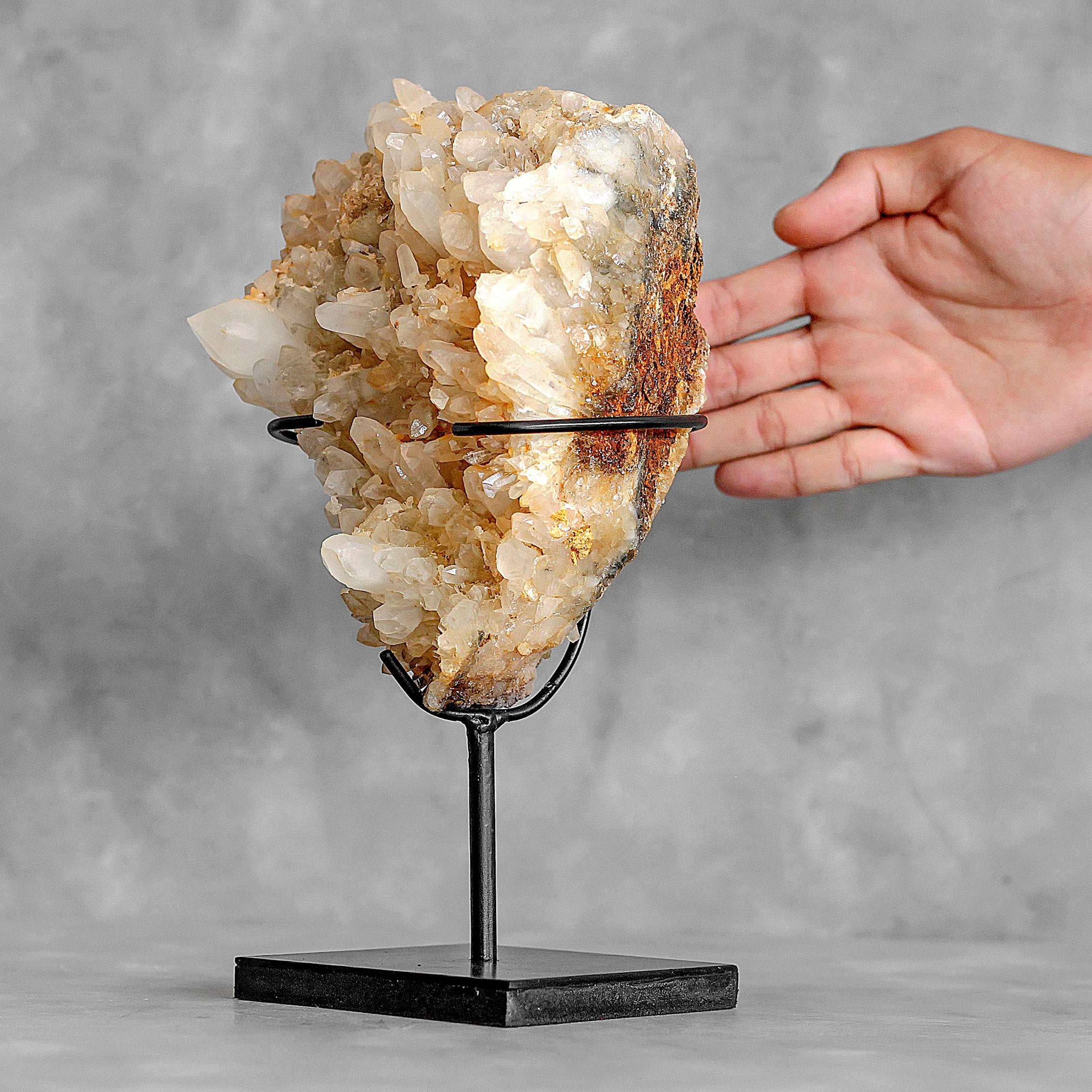 Beautiful Quartz Crystal cluster on a custom stand CC/269