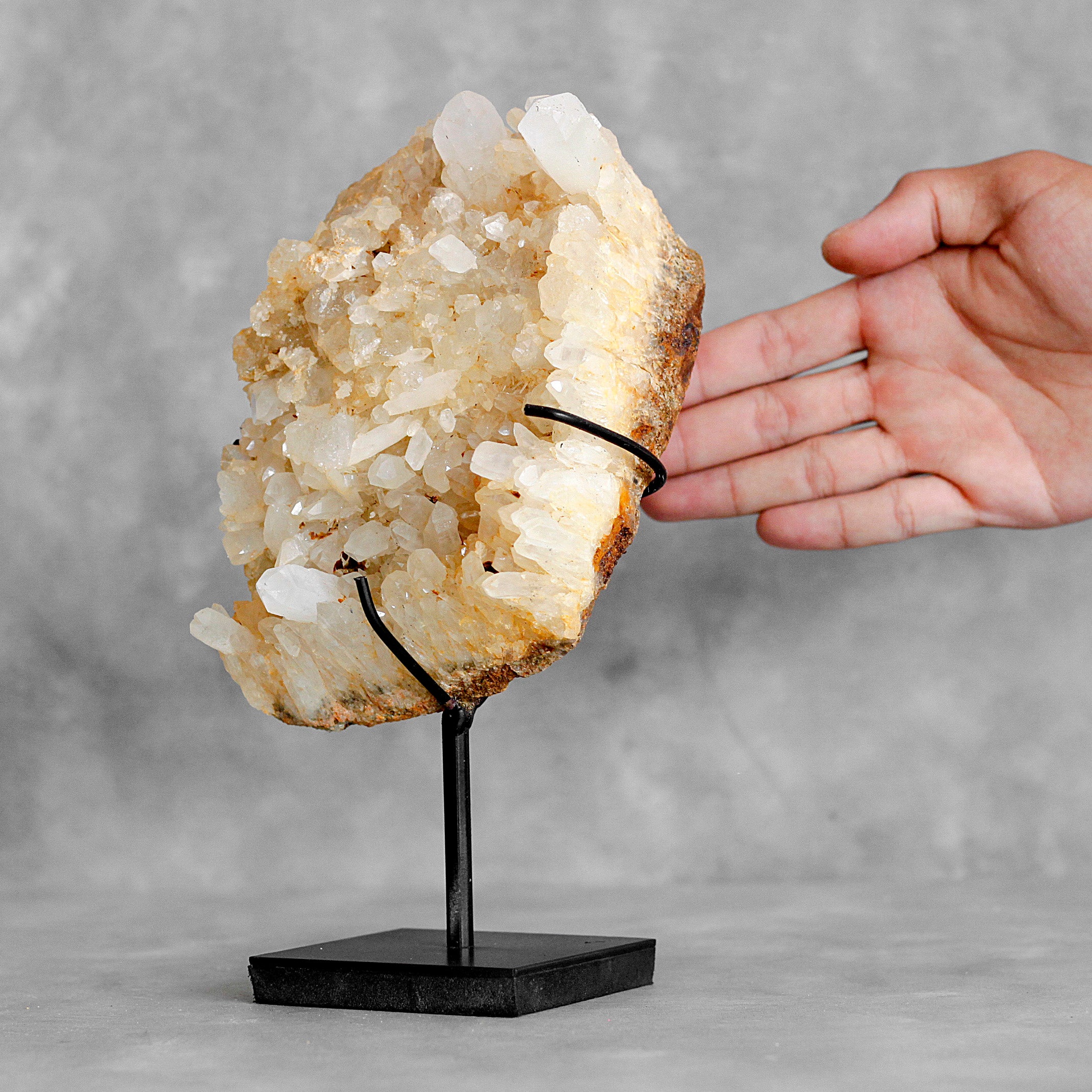 Beautiful Quartz Crystal cluster on a custom stand CC/264