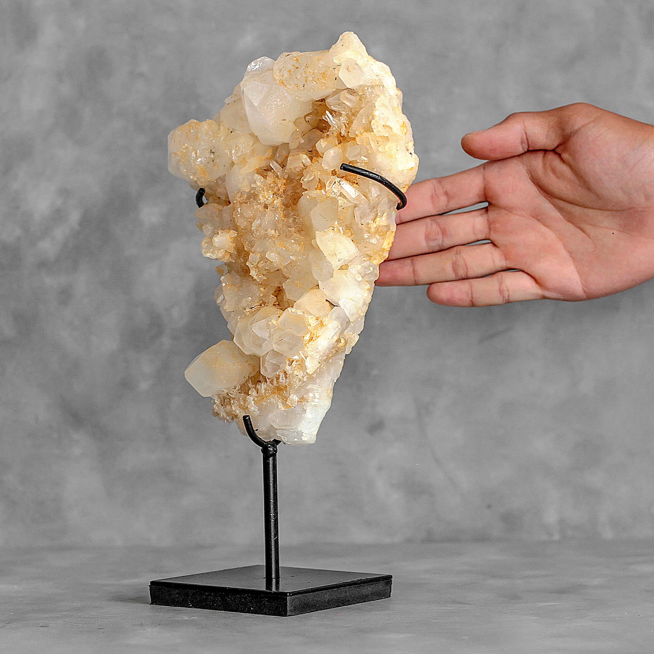 Beautiful Quartz Crystal cluster on a custom stand CC/263