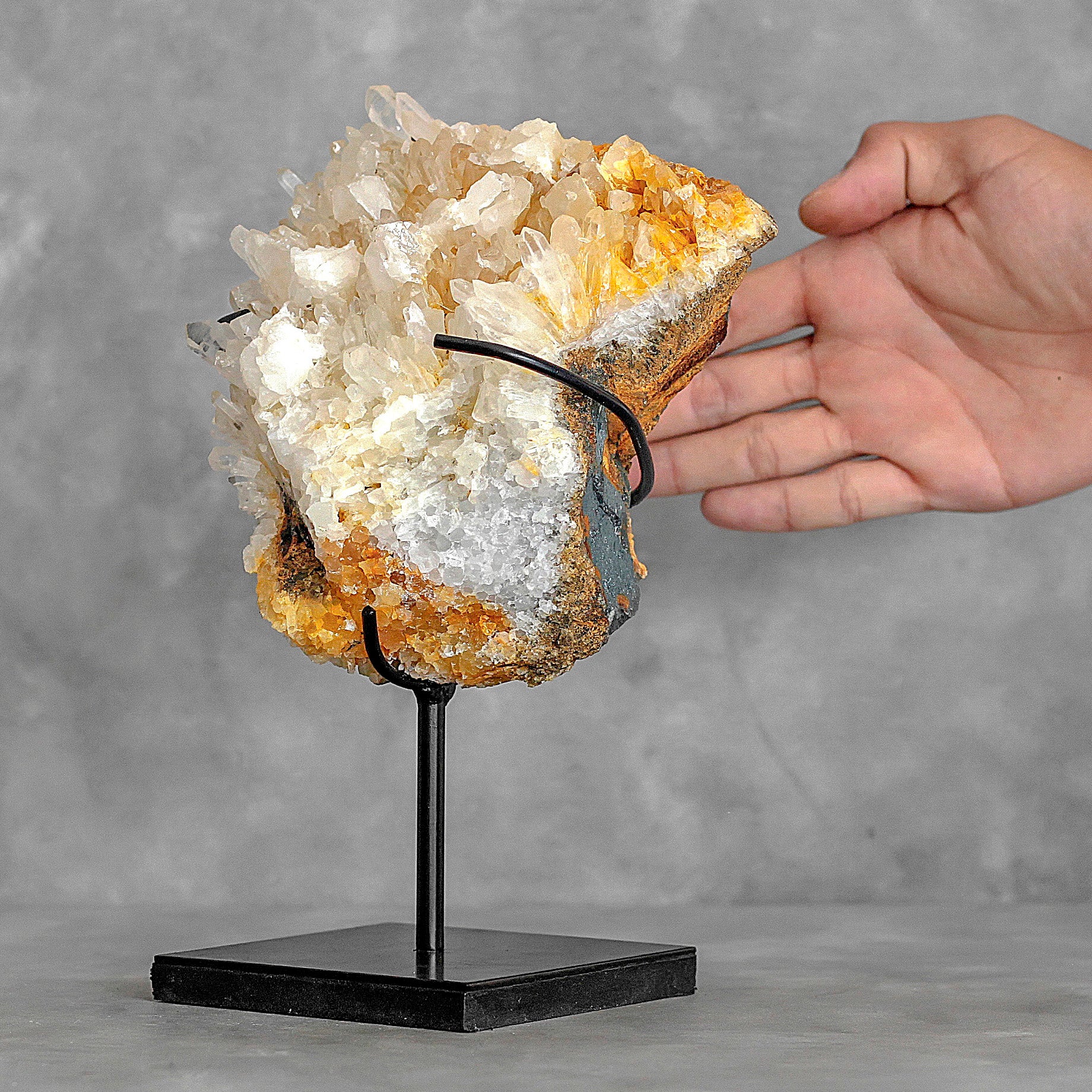 Beautiful Quartz Crystal cluster on a custom stand CC/270