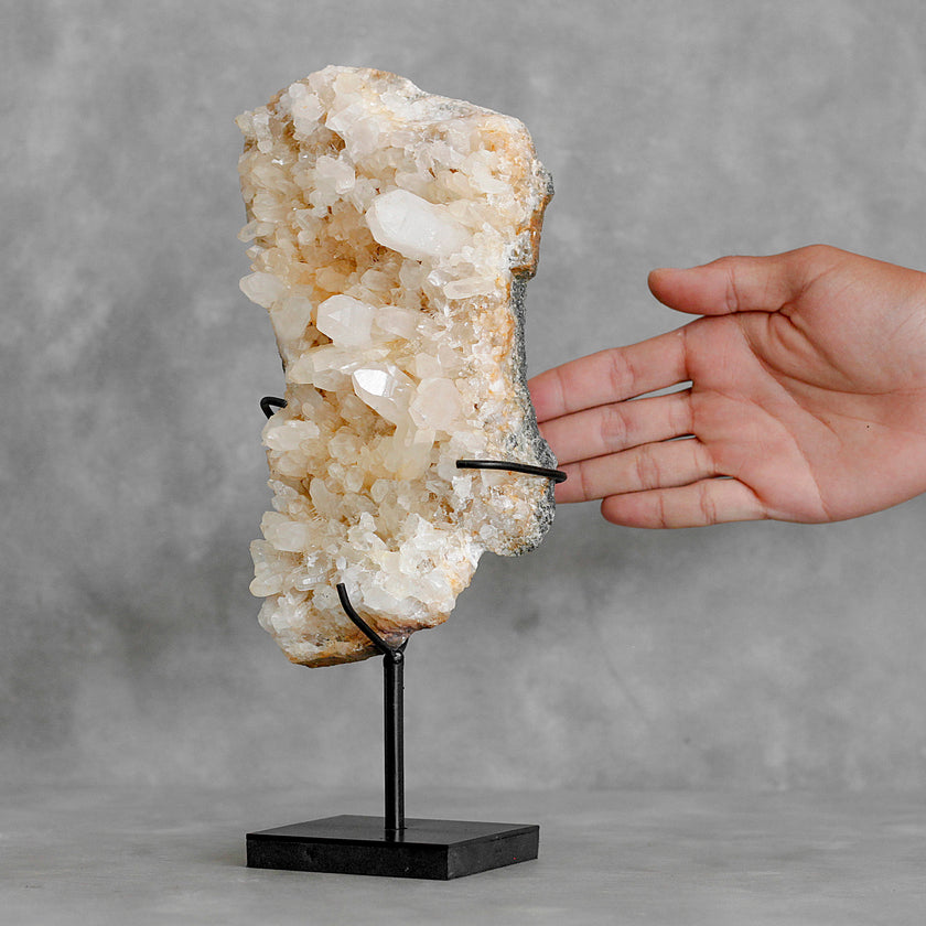 Beautiful Quartz Crystal cluster on a custom stand CC/265