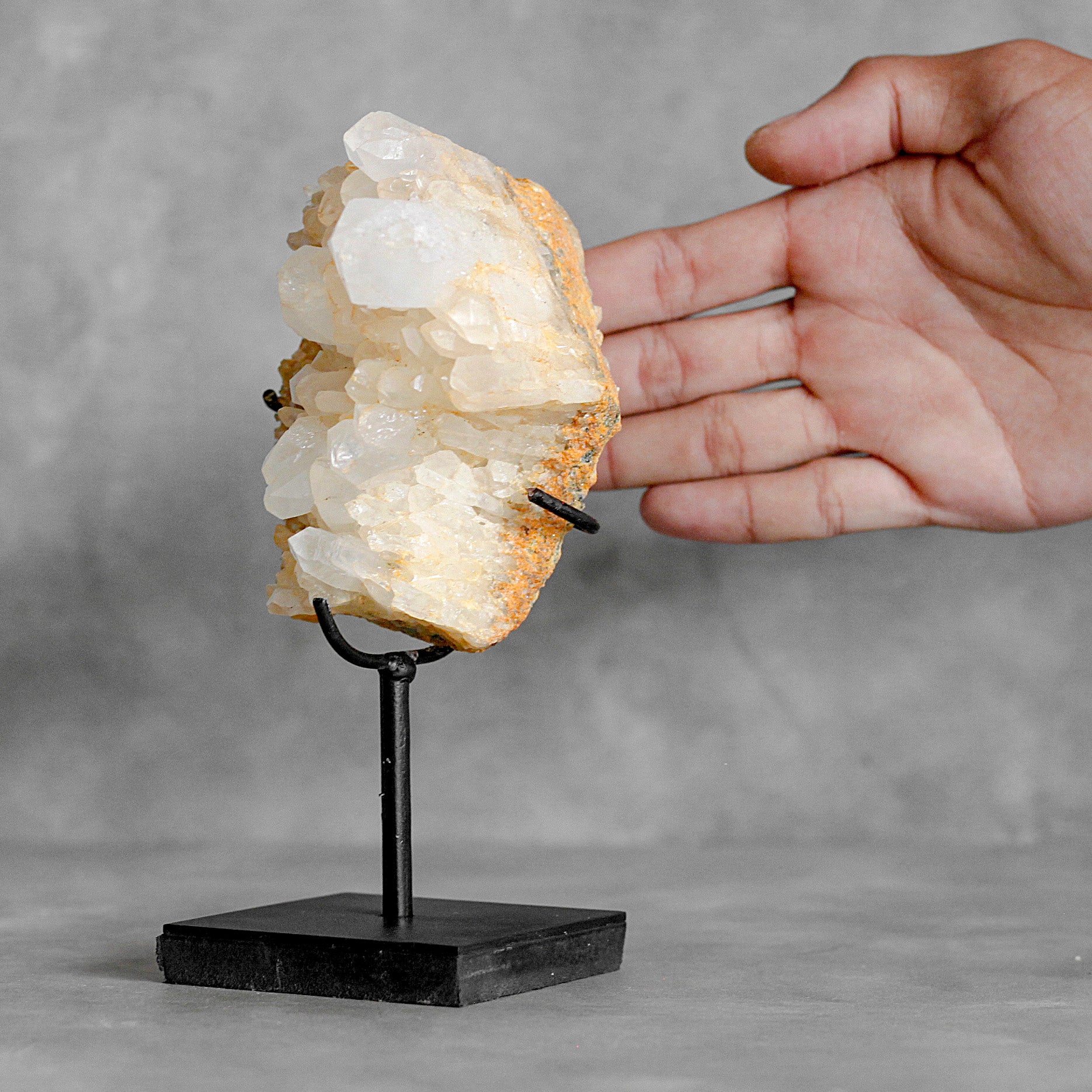 Beautiful Quartz Crystal cluster on a custom stand CC/249