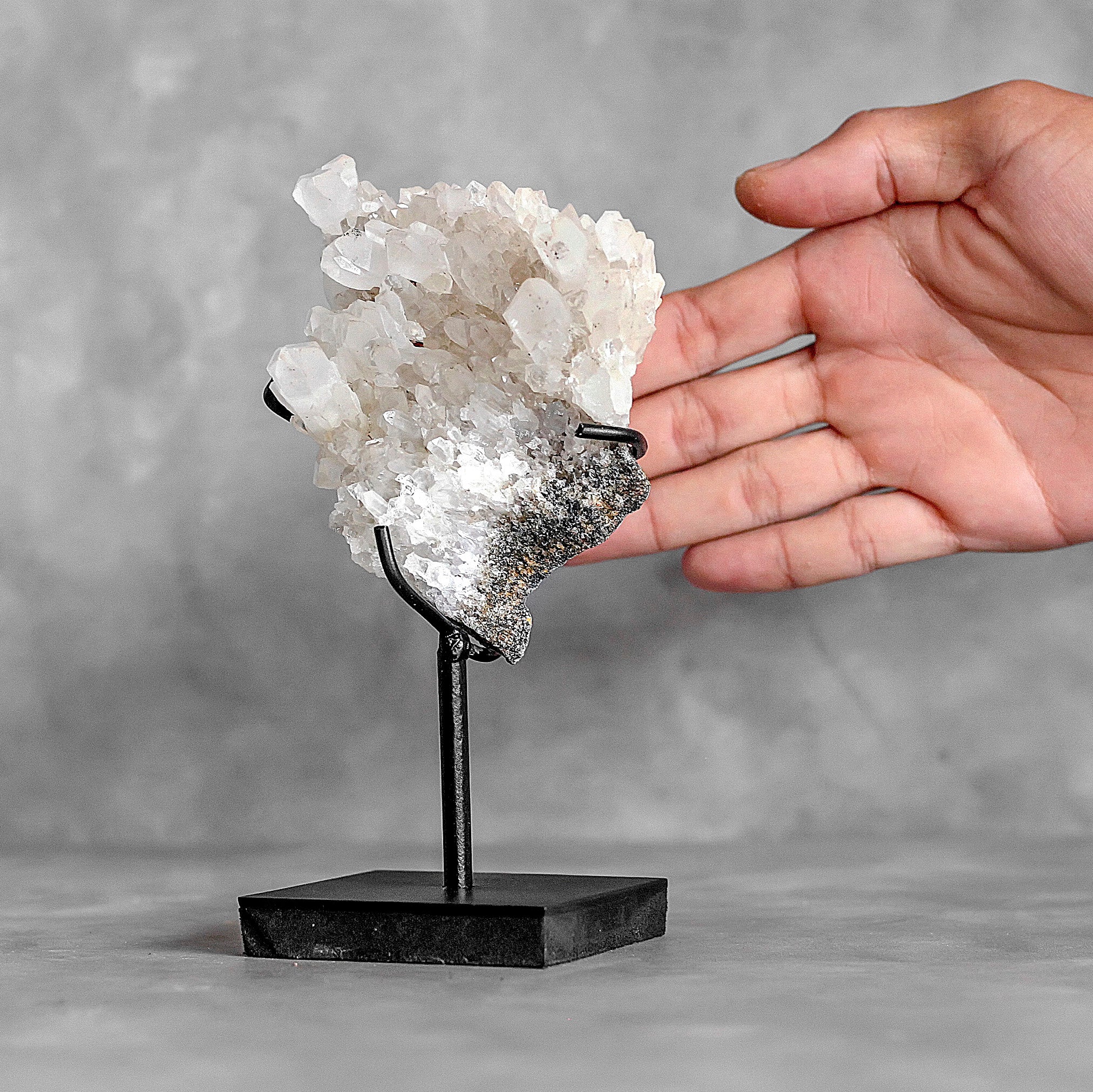 Beautiful Quartz Crystal cluster on a custom stand CC/281