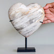 Wonderful Petrified Wood Heart-Shaped on a Custom Stand PWH/107