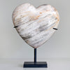 Wonderful Petrified Wood Heart-Shaped on a Custom Stand PWH/107