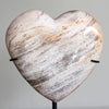 Wonderful Petrified Wood Heart-Shaped on a Custom Stand PWH/107