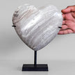 Wonderful Petrified Wood Heart-Shaped on a Custom Stand PWH/106