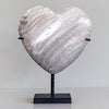 Wonderful Petrified Wood Heart-Shaped on a Custom Stand PWH/106