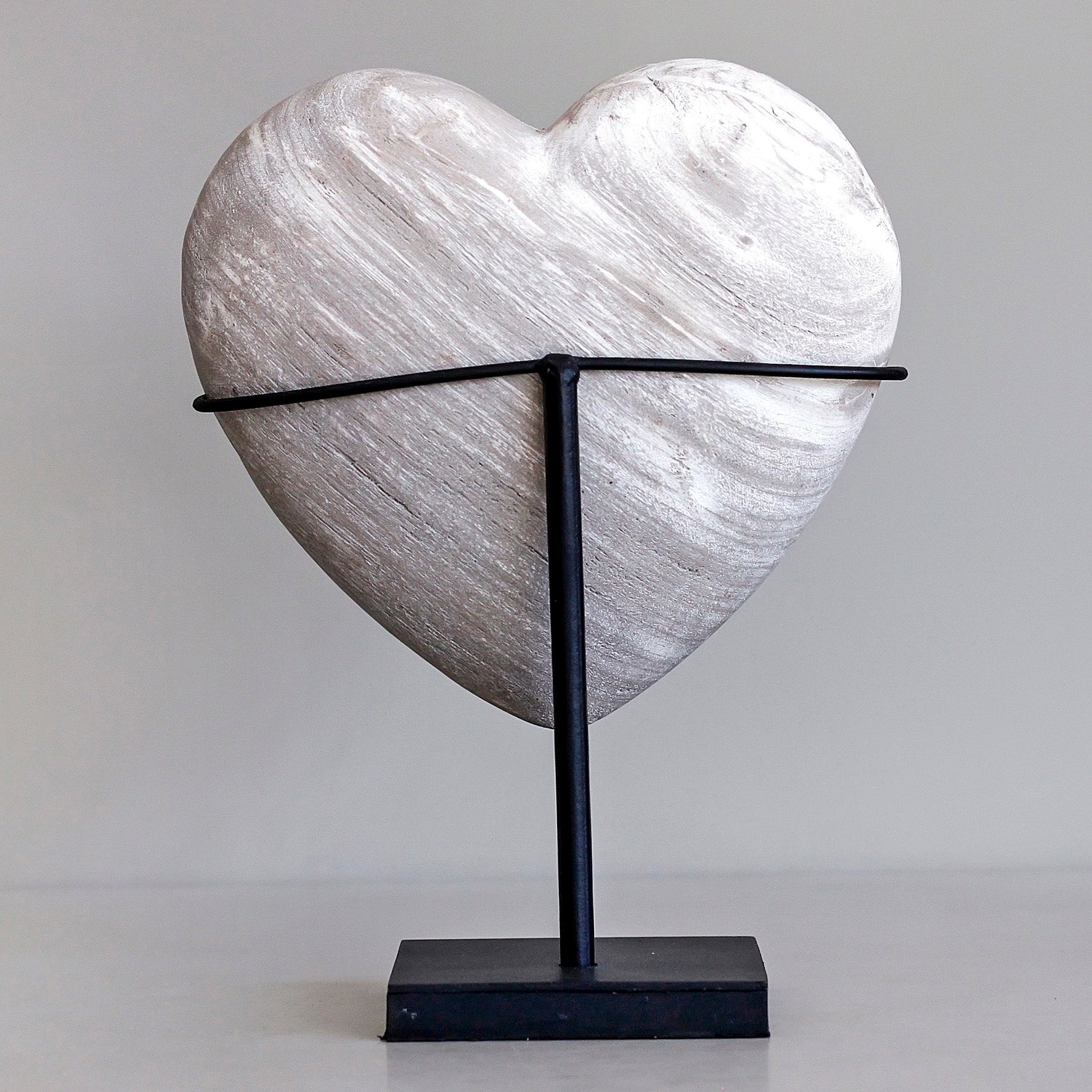 Wonderful Petrified Wood Heart-Shaped on a Custom Stand PWH/106