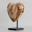 Wonderful Petrified Wood Heart-Shaped on a Custom Stand PWH/109