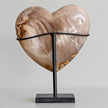 Wonderful Petrified Wood Heart-Shaped on a Custom Stand PWH/109