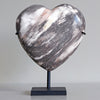 Wonderful Petrified Wood Heart-Shaped on a Custom Stand PWH/108