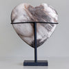 Wonderful Petrified Wood Heart-Shaped on a Custom Stand PWH/108