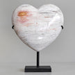 Wonderful Petrified Wood Heart-Shaped on a Custom Stand PWH/114