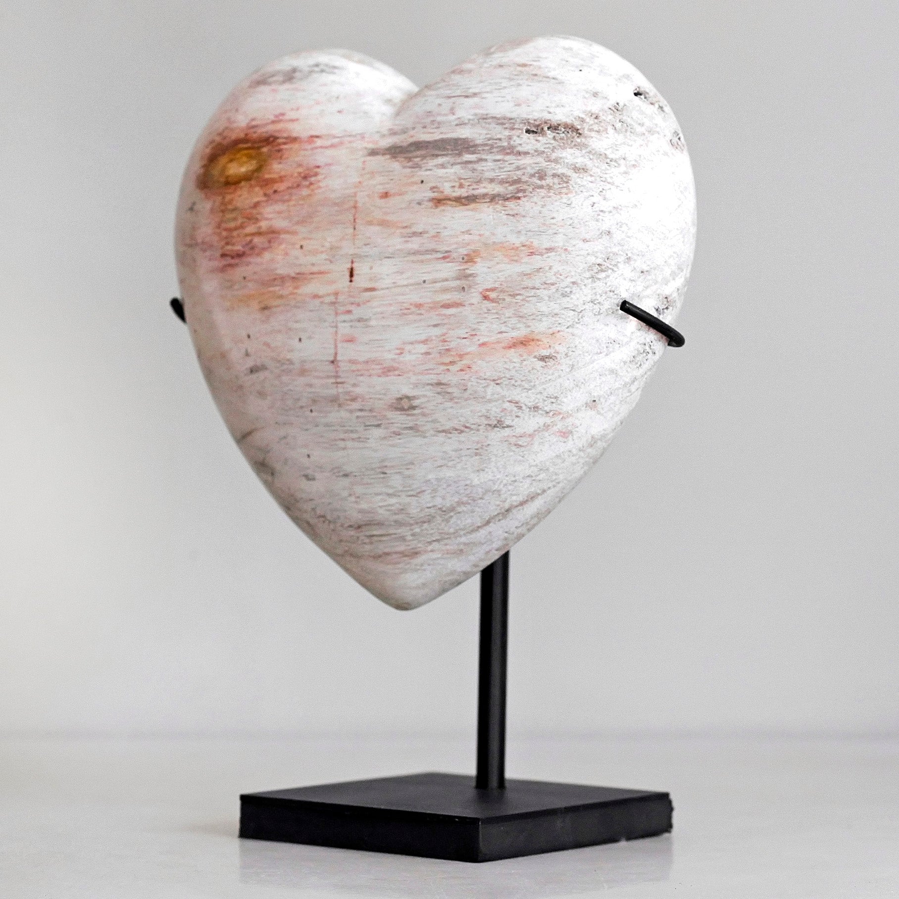 Wonderful Petrified Wood Heart-Shaped on a Custom Stand PWH/114