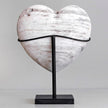 Wonderful Petrified Wood Heart-Shaped on a Custom Stand PWH/114