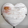 Wonderful Petrified Wood Heart-Shaped on a Custom Stand PWH/114