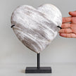 Wonderful Petrified Wood Heart-Shaped on a Custom Stand PWH/116