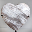 Wonderful Petrified Wood Heart-Shaped on a Custom Stand PWH/116