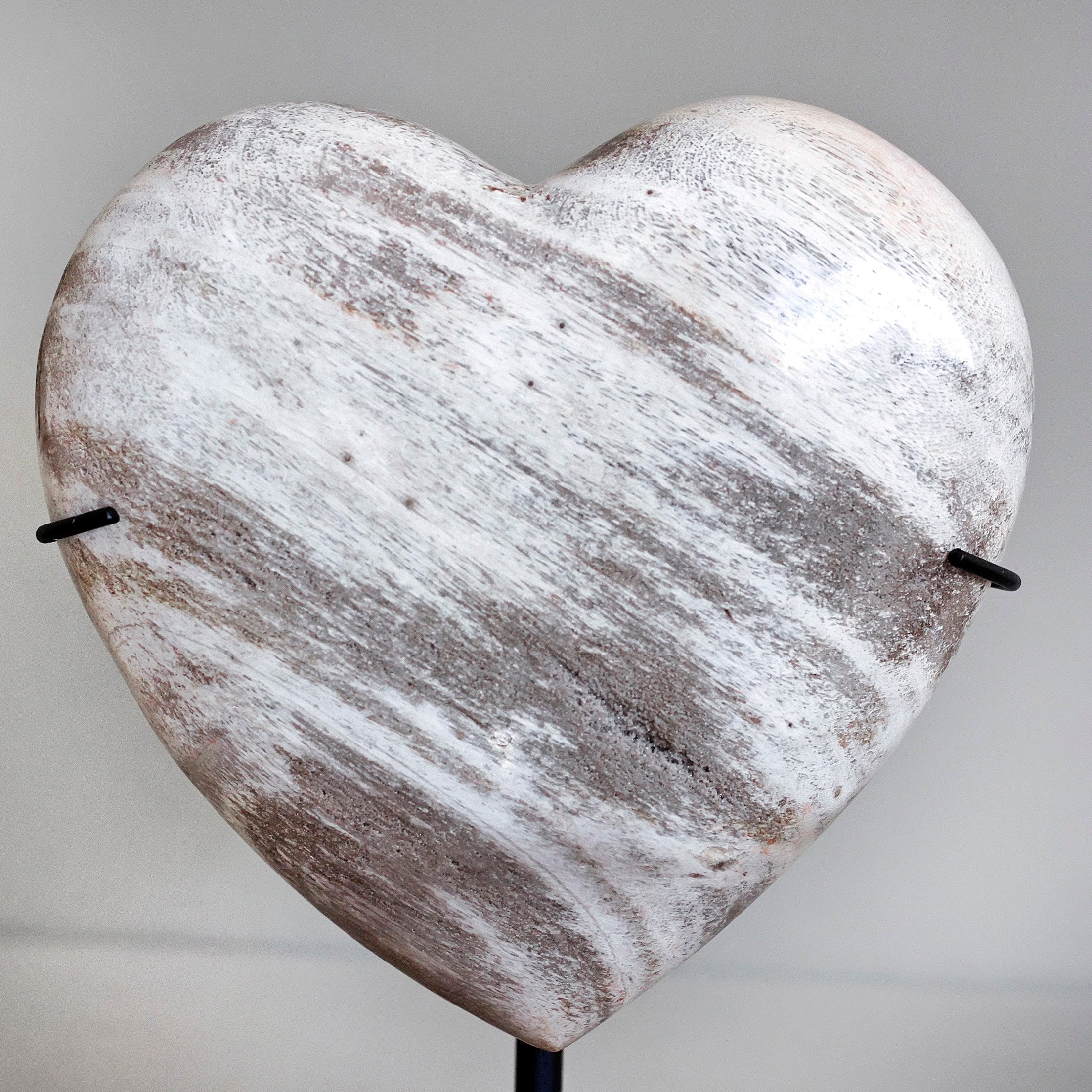 Wonderful Petrified Wood Heart-Shaped on a Custom Stand PWH/116