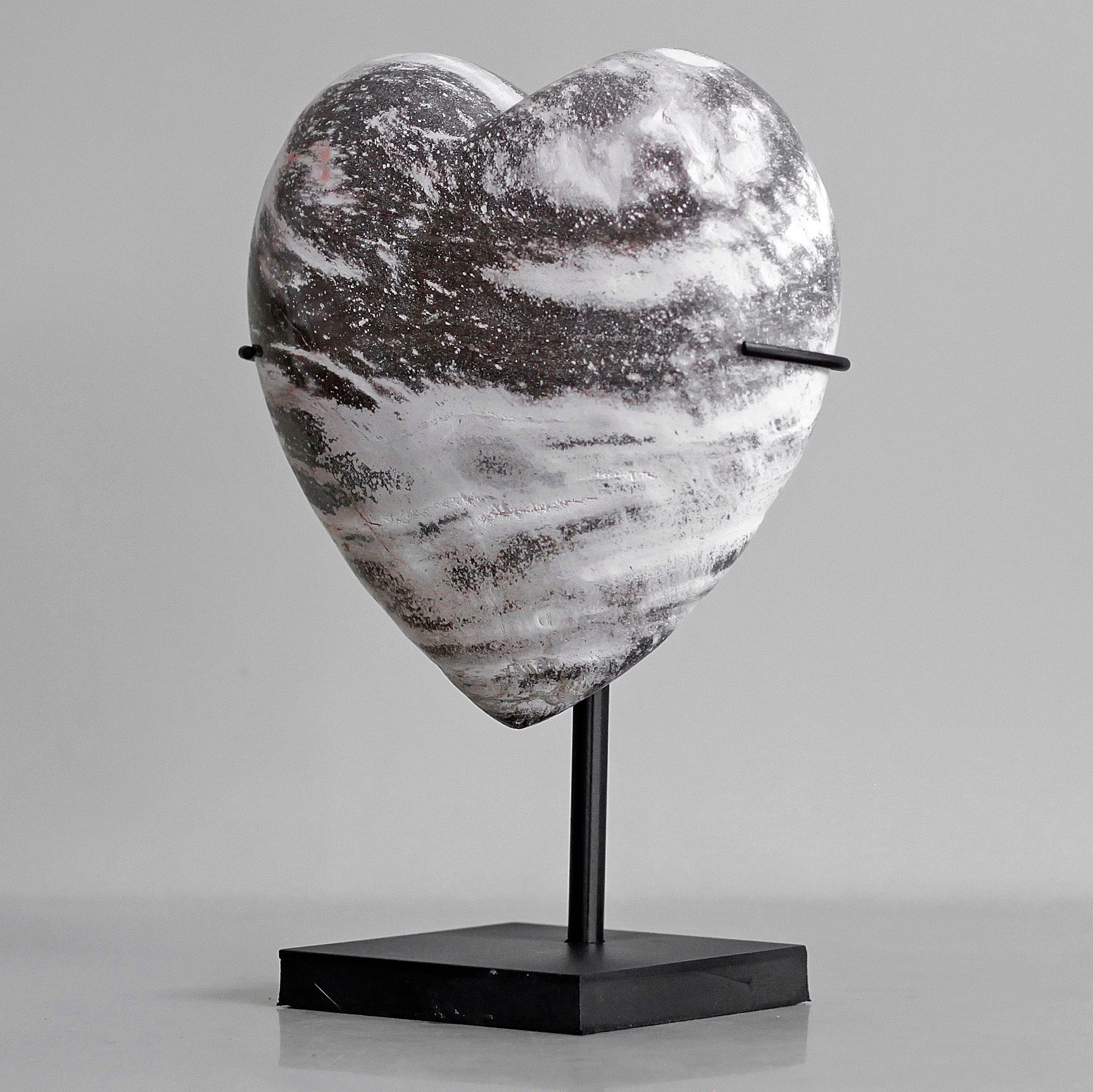 Wonderful Petrified Wood Heart-Shaped on a Custom Stand PWH/119