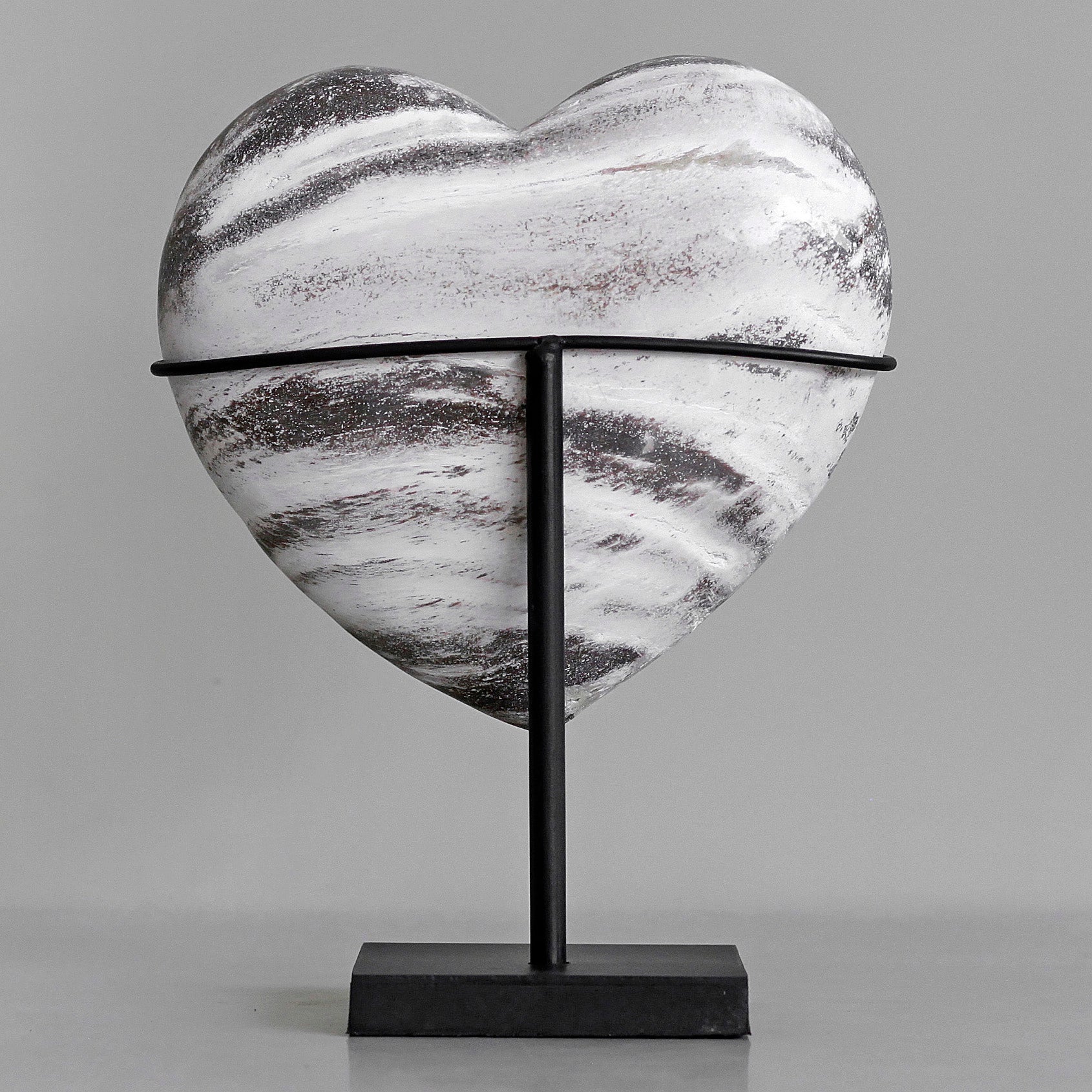 Wonderful Petrified Wood Heart-Shaped on a Custom Stand PWH/119