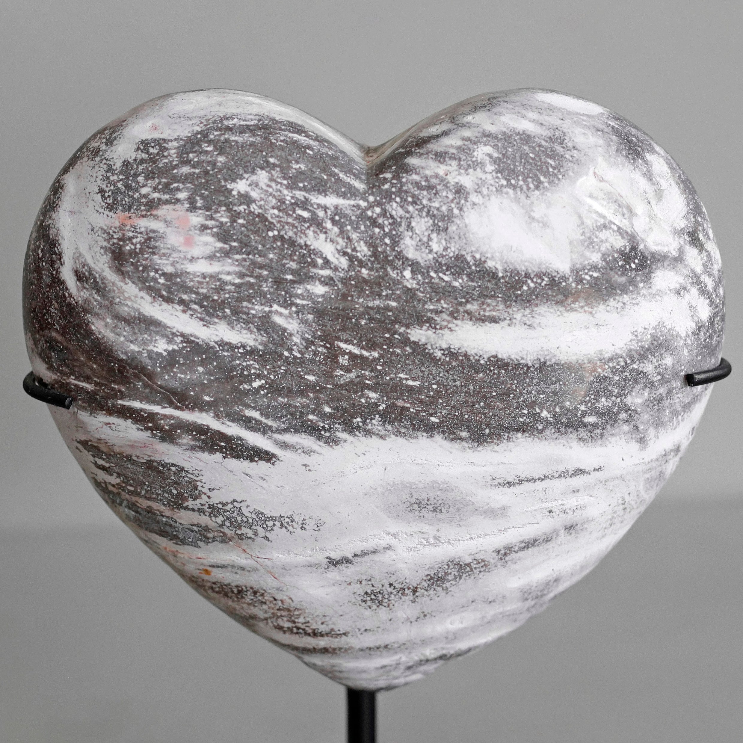 Wonderful Petrified Wood Heart-Shaped on a Custom Stand PWH/119